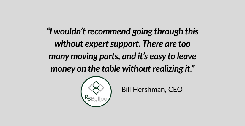 Quote from Bill Hershman, CEO of R-S Bellco FCU, on the need for expert support in vendor contract negotiations to avoid leaving money on the table.